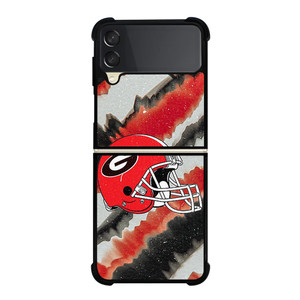 GEORGIA BULLDOGS PSYCHEDELIC HELMET Samsung Galaxy Z Flip 3 Case Cover