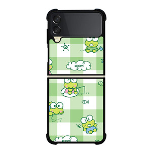 KEROPPI CARTOON TARTAN PATTERN Samsung Galaxy Z Flip 3 Case Cover