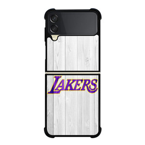 LOS ANGELES LA LAKERS WHITE WOOD Samsung Galaxy Z Flip 3 Case Cover
