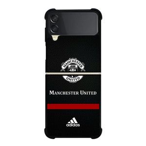 MANCHESTER UNITED ADIDAS CARBON Samsung Galaxy Z Flip 3 Case Cover MANCHESTER UNITED ADIDAS CARBON Samsung Galaxy Z Flip 3 Case Cover