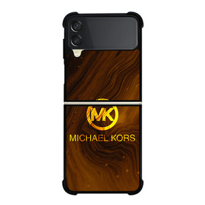 MICHAEL KORS GOLD MARBLE LOGO Samsung Galaxy Z Flip 3 Case Cover