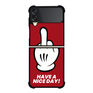 MICKEY MOUSE HAVE A NICE DAY Samsung Galaxy Z Flip 3 Case Cover MICKEY MOUSE HAVE A NICE DAY Samsung Galaxy Z Flip 3 Case Cover