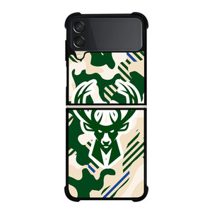 MILWAUKEE BUCKS SYMBOL PATTERN Samsung Galaxy Z Flip 3 Case Cover