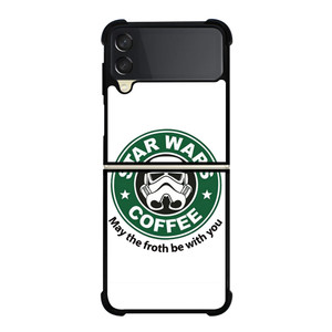 STARBUCKS COFFEE STAR WARS MAY THE FROTH BE WITH YOU Samsung Galaxy Z Flip 3 Case Cover