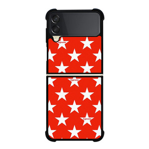 SUPREME STARS PATTERN RED Samsung Galaxy Z Flip 3 Case Cover