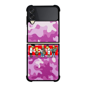 SUPREME THE SIMPSONS CAMO PURPLE Samsung Galaxy Z Flip 3 Case Cover