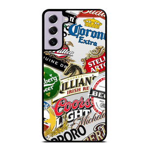 BEER WHISKEY LOGO COLLAGE Samsung Galaxy S21 FE Case Cover