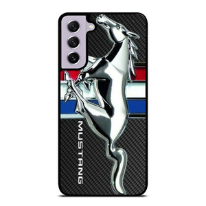 FORD MUSTANG CARBON METAL EMBLEM Samsung Galaxy S21 FE Case Cover