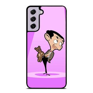 MR BEAN AND TEDDY BEAR CARTOON Samsung Galaxy S21 FE Case Cover MR BEAN AND TEDDY BEAR CARTOON Samsung Galaxy S21 FE Case Cover