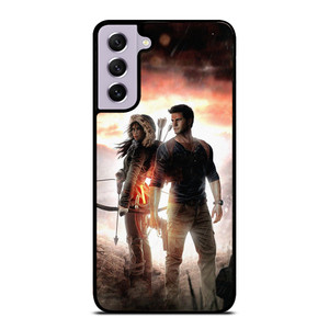 NATHAN DRAKE AND LARA CROFT UNCHARTED GAMES Samsung Galaxy S21 FE Case Cover NATHAN DRAKE AND LARA CROFT UNCHARTED GAMES Samsung Galaxy S21 FE Case Cover
