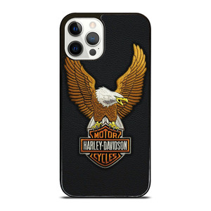 HARLEY DAVIDSON MOTORCYCLES LEATHER EMBOSS  iPhone 12 Pro Case Cover