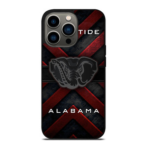 ALABAMA CRIMSON ROLL TIDE METAL EMBLEM iPhone 13 Pro Case Cover
