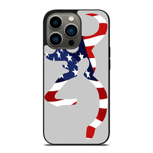 BROWNING DEER USA FLAG LOGO iPhone 13 Pro Case Cover