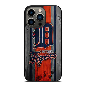 DETROIT TIGERS FOOTBALL WOOD LOGO iPhone 13 Pro Case Cover