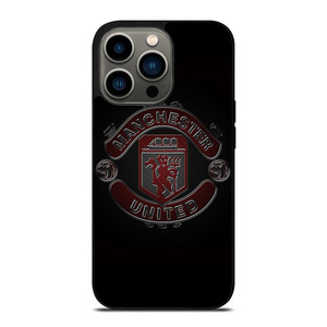 MANCHESTER UNITED FC BLACK LOGO iPhone 13 Pro Case Cover