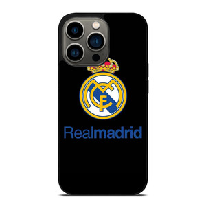REAL MADRID FOOTBALL BLACK LOGO iPhone 13 Pro Case Cover REAL MADRID FOOTBALL BLACK LOGO iPhone 13 Pro Case Cover