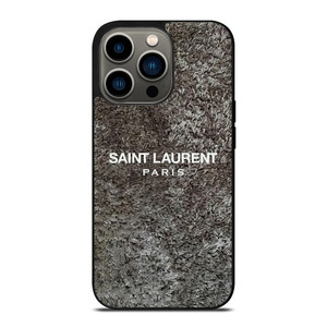 SAINT LAURENT PARIS RASFUR FABRIC iPhone 13 Pro Case Cover SAINT LAURENT PARIS RASFUR FABRIC iPhone 13 Pro Case Cover