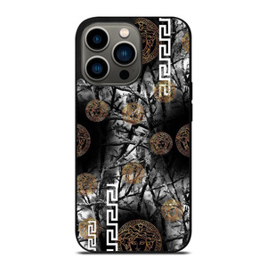 VERCASE CAMO LEAF BLACK WHITE iPhone 13 Pro Case Cover VERCASE CAMO LEAF BLACK WHITE iPhone 13 Pro Case Cover