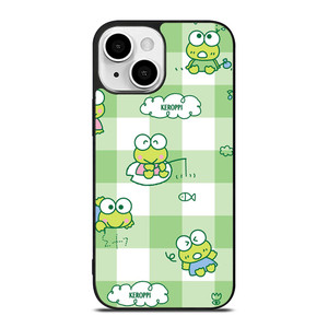 KEROPPI CARTOON TARTAN PATTERN iPhone 13 Mini Case Cover KEROPPI CARTOON TARTAN PATTERN iPhone 13 Mini Case Cover