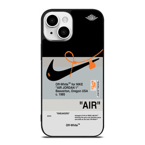 NIKE AIR JORDAN 1 OFF WHITE BLACK iPhone 13 Mini Case Cover