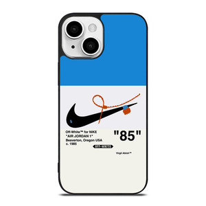 NIKE AIR JORDAN 1OFF WHITE BLUE iPhone 13 Mini Case Cover NIKE AIR JORDAN 1OFF WHITE BLUE iPhone 13 Mini Case Cover