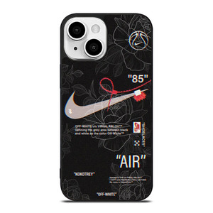 NIKE OFF WHITE FLORAL LOGO iPhone 13 Mini Case Cover NIKE OFF WHITE FLORAL LOGO iPhone 13 Mini Case Cover