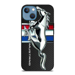 FORD MUSTANG CARBON METAL EMBLEM iPhone 13 Case Cover FORD MUSTANG CARBON METAL EMBLEM iPhone 13 Case Cover