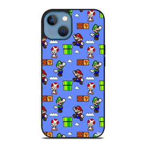MARIO BROS LUIGI TOAD CUTE PATTERN iPhone 13 Case Cover MARIO BROS LUIGI TOAD CUTE PATTERN iPhone 13 Case Cover