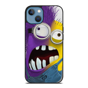 PURPLE HALF MINION CARTOON iPhone 13 Case Cover PURPLE HALF MINION CARTOON iPhone 13 Case Cover