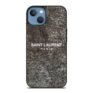 SAINT LAURENT PARIS RASFUR FABRIC iPhone 13 Case Cover SAINT LAURENT PARIS RASFUR FABRIC iPhone 13 Case Cover