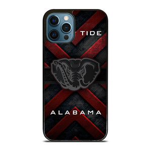 ALABAMA CRIMSON ROLL TIDE METAL EMBLEM iPhone 12 Pro Max Case Cover