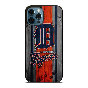 DETROIT TIGERS FOOTBALL WOOD LOGO iPhone 12 Pro Max Case Cover