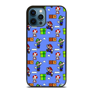 MARIO BROS LUIGI TOAD CUTE PATTERN iPhone 12 Pro Max Case Cover