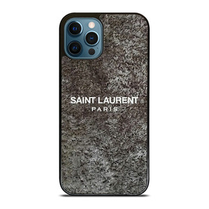 SAINT LAURENT PARIS RASFUR FABRIC iPhone 12 Pro Max Case Cover