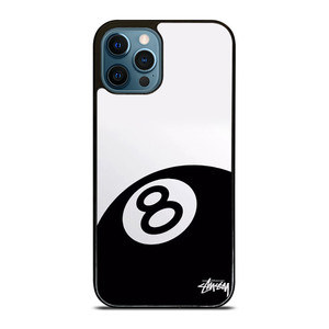 STUSSY 8 BALL BLACK iPhone 12 Pro Max Case Cover STUSSY 8 BALL BLACK iPhone 12 Pro Max Case Cover