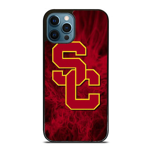 USC TROJANS RED SMOKED LOGO iPhone 12 Pro Max Case Cover