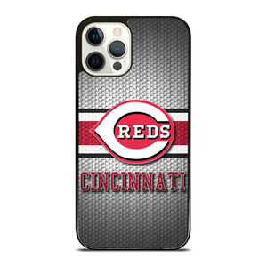 CINCINNATI RED BASEBALL METAL LOGO iPhone 12 Pro Case Cover