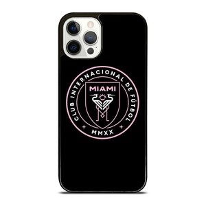 INTER MIAMI FOOTBALL BLACK LOGO iPhone 12 Pro Case Cover
