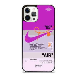 NIKE AIR JORDAN 1 OFF WHITE PURPLE iPhone 12 Pro Case Cover NIKE AIR JORDAN 1 OFF WHITE PURPLE iPhone 12 Pro Case Cover