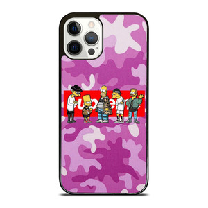SUPREME THE SIMPSONS CAMO PURPLE iPhone 12 Pro Case Cover SUPREME THE SIMPSONS CAMO PURPLE iPhone 12 Pro Case Cover