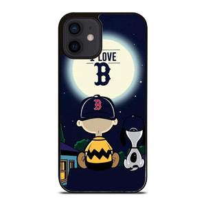 BOSTON RED SOX CHARLIE BROWN SNOOPY iPhone 12 Mini Case Cover