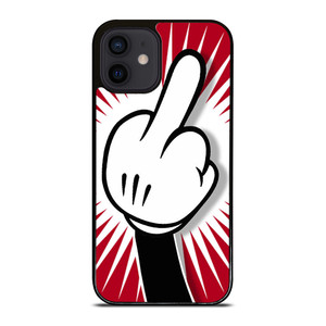 DISNEY MICKEY MOUSE MIDDLE FINGER FUNNY iPhone 12 Mini Case Cover