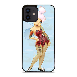 DISNEY TINKERBELL GOTHIC TATOOED CARTOON iPhone 12 Mini Case Cover DISNEY TINKERBELL GOTHIC TATOOED CARTOON iPhone 12 Mini Case Cover