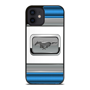 FORD MUSTANG BLUE METAL EMBLEM iPhone 12 Mini Case Cover