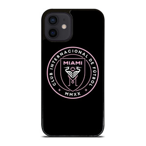 INTER MIAMI FOOTBALL BLACK LOGO iPhone 12 Mini Case Cover