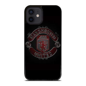 MANCHESTER UNITED FC BLACK LOGO iPhone 12 Mini Case Cover MANCHESTER UNITED FC BLACK LOGO iPhone 12 Mini Case Cover
