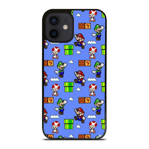 MARIO BROS LUIGI TOAD CUTE PATTERN iPhone 12 Mini Case Cover