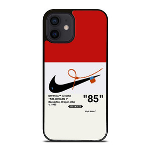 NIKE AIR JORDAN 1OFF WHITE RED iPhone 12 Mini Case Cover NIKE AIR JORDAN 1OFF WHITE RED iPhone 12 Mini Case Cover