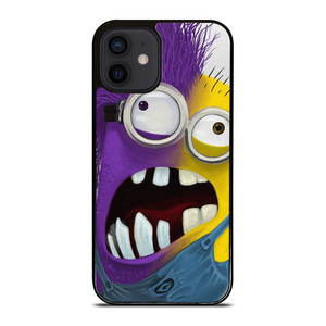 PURPLE HALF MINION CARTOON iPhone 12 Mini Case Cover PURPLE HALF MINION CARTOON iPhone 12 Mini Case Cover