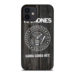 RAMONES BAND WOOD BADGE iPhone 12 Mini Case Cover